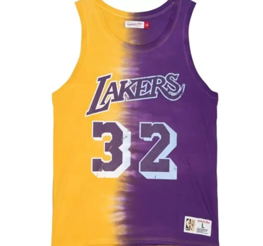 Mitchell & Ness T-Shirts & Tops-Tie Dye Cotton N&N Tank Los Angeles Lakers 1984-85 Magic Johnson