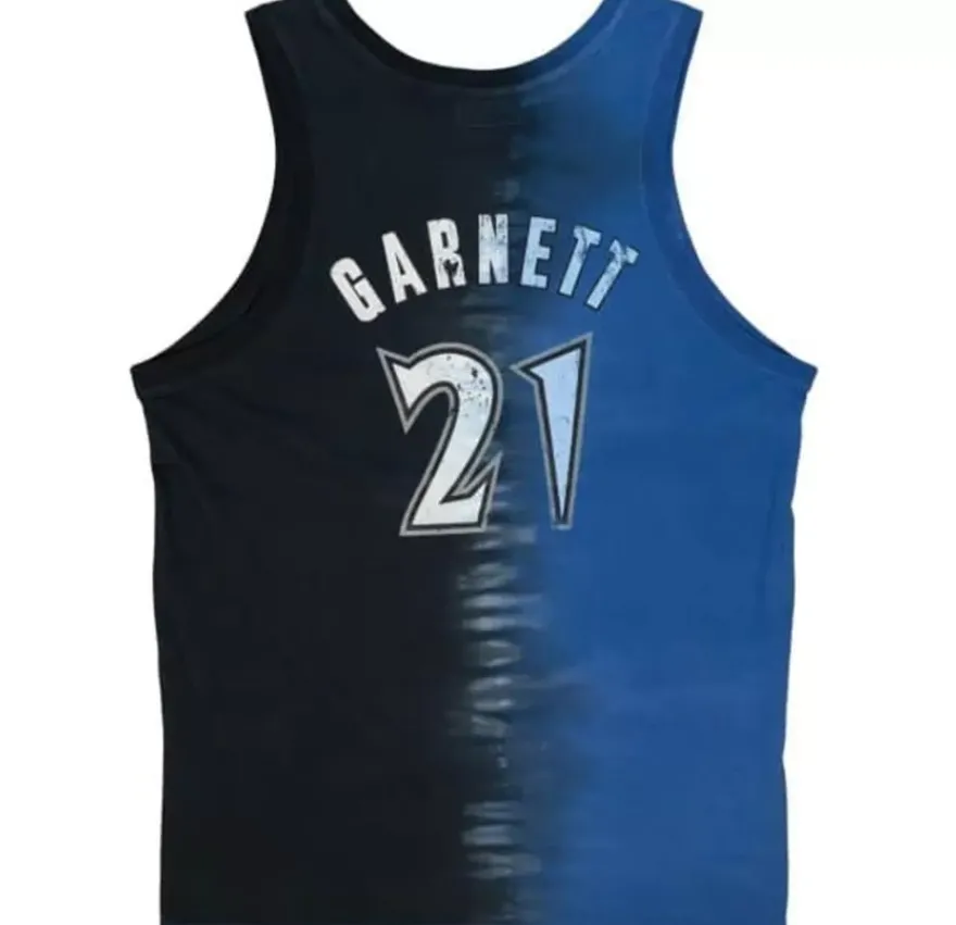 Mitchell & Ness T-Shirts & Tops-Tie Dye Cotton N&N Tank Minnesota Timberwolves Kevin Garnett