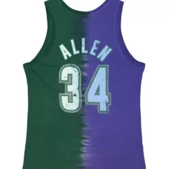 Mitchell & Ness T-Shirts & Tops-Tie Dye Cotton N&N Tank Milwaukee Bucks Ray Allen