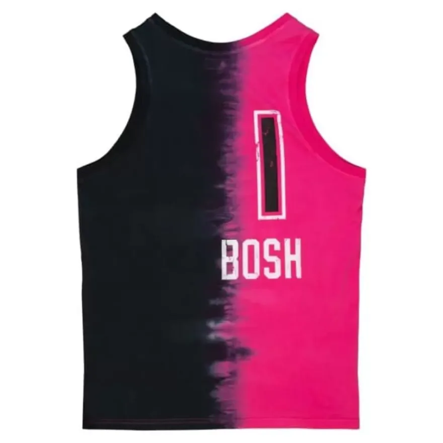 Mitchell & Ness T-Shirts & Tops-Tie Dye Cotton N&N Tank Miami Heat Chris Bosh