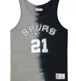 Mitchell & Ness T-Shirts & Tops-Tie Dye Cotton N&N Tank San Antonio Spurs Tim Duncan
