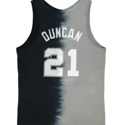 Mitchell & Ness T-Shirts & Tops-Tie Dye Cotton N&N Tank San Antonio Spurs Tim Duncan