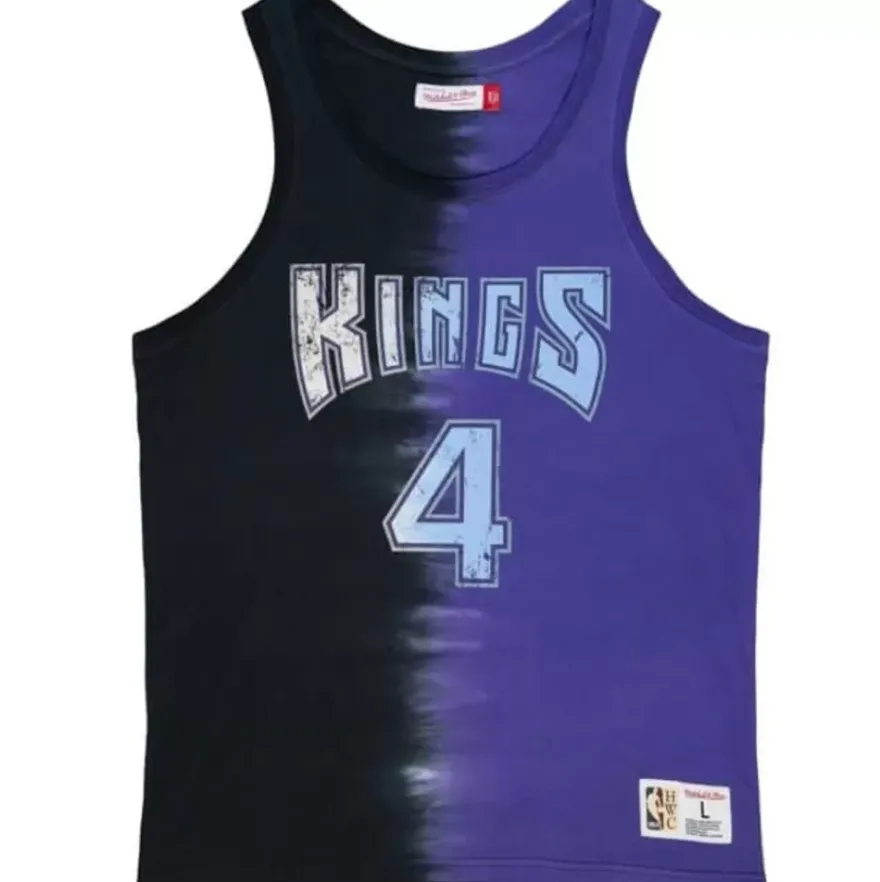 Mitchell & Ness T-Shirts & Tops-Tie Dye Cotton N&N Tank Sacramento Kings Chris Webber