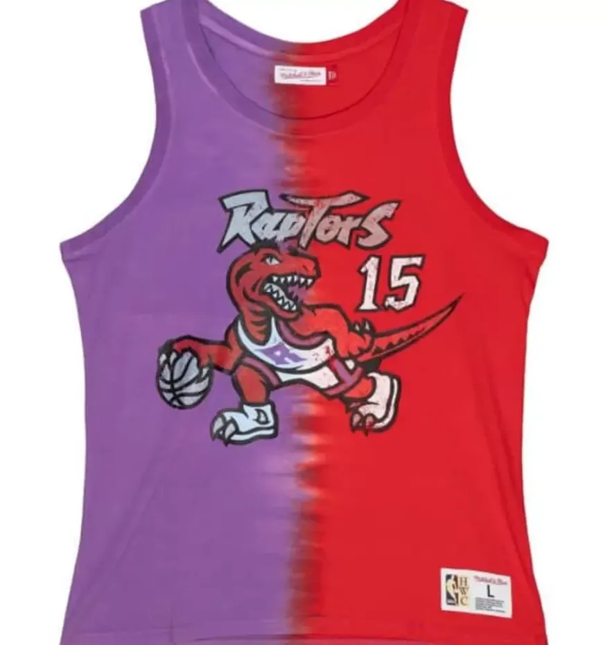 Mitchell & Ness T-Shirts & Tops-Tie Dye Cotton N&N Tank Toronto Raptors Vince Carter