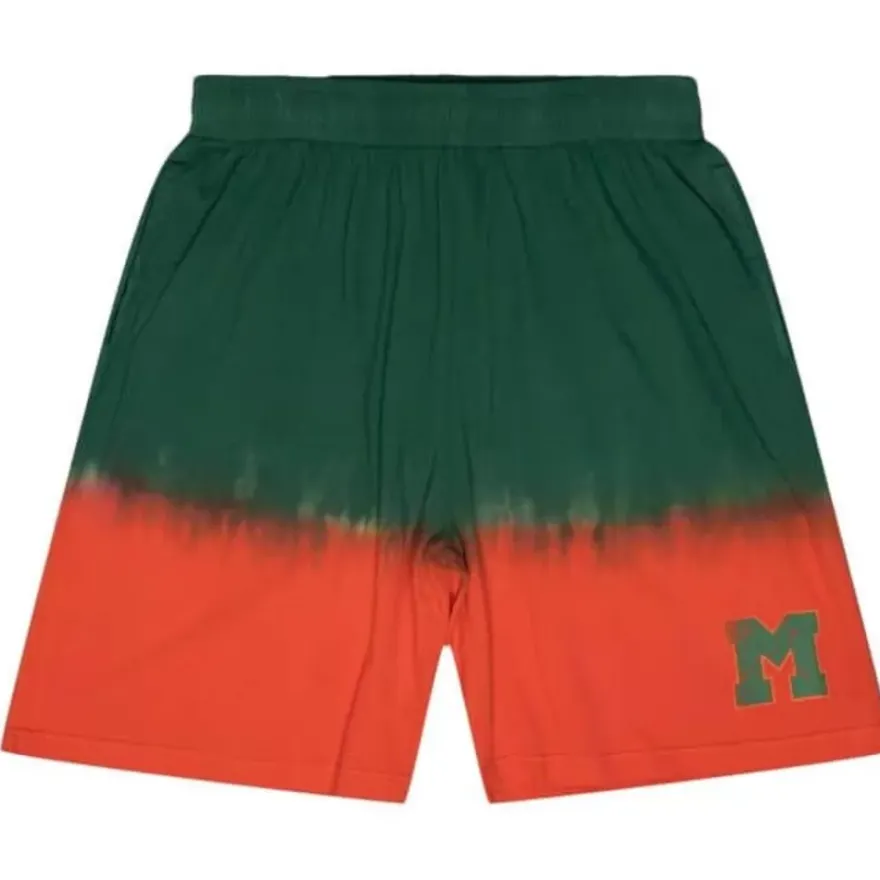 Mitchell & Ness Shorts-Tie Dye Shorts University Of Miami