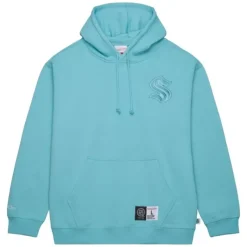 Mitchell & Ness Hoodies & Sweatshirts-Tonal Logo Heavyweight Fleece Current Logo Seattle Kraken