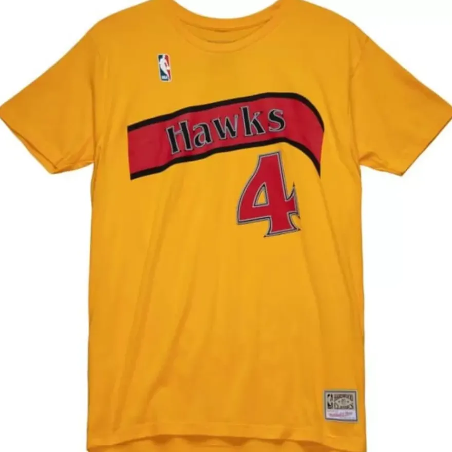 Mitchell & Ness T-Shirts & Tops-Traditional Name & Number Tee Atlanta Hawks 1986-87 Spud Webb