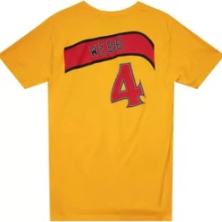 Mitchell & Ness T-Shirts & Tops-Traditional Name & Number Tee Atlanta Hawks 1986-87 Spud Webb