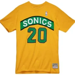 Mitchell & Ness T-Shirts & Tops-Traditional Name & Number Tee Seattle Supersonics 1995-96 Gary Payton