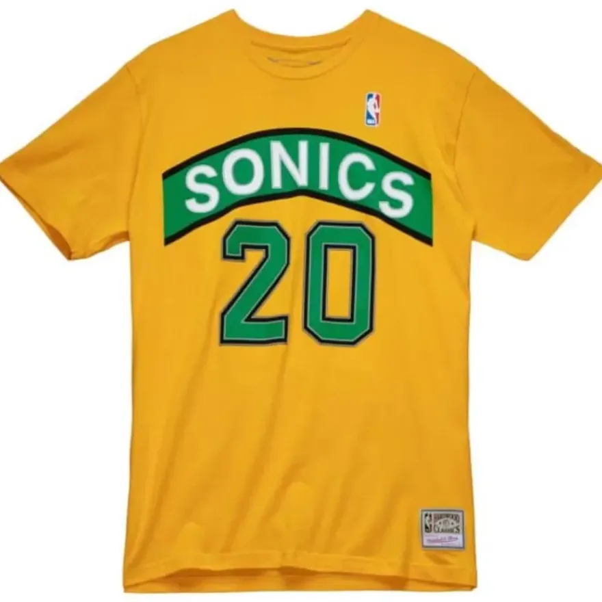 Mitchell & Ness T-Shirts & Tops-Traditional Name & Number Tee Seattle Supersonics 1995-96 Gary Payton
