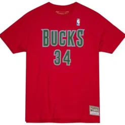 Mitchell & Ness T-Shirts & Tops-Traditional Name & Number Tee Milwaukee Bucks 1996-97 Ray Allen