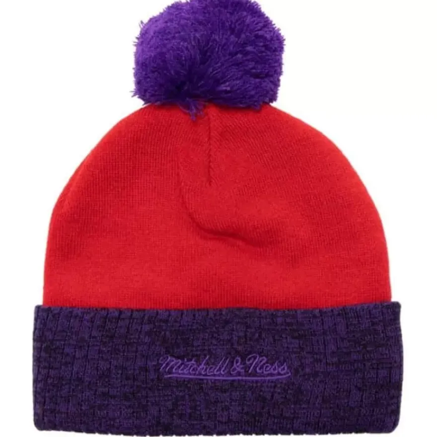 Mitchell & Ness Knit-Two Tone Pom Beanie Hwc Toronto Raptors