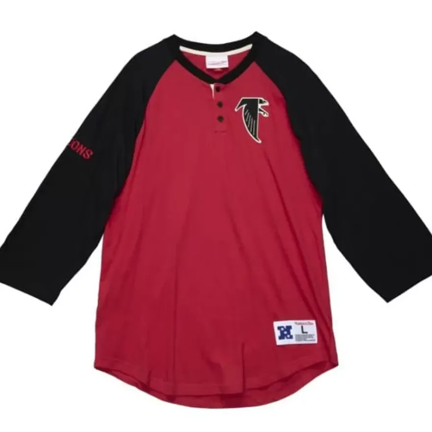 Mitchell & Ness T-Shirts & Tops-Ultimate Play Henley Atlanta Falcons