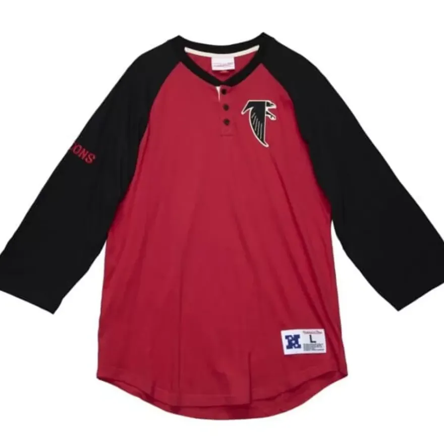 Mitchell & Ness T-Shirts & Tops-Ultimate Play Henley Atlanta Falcons