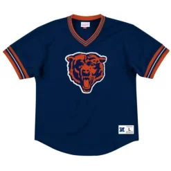 Mitchell & Ness T-Shirts & Tops-Unbeaten Mesh V-Neck Chicago Bears