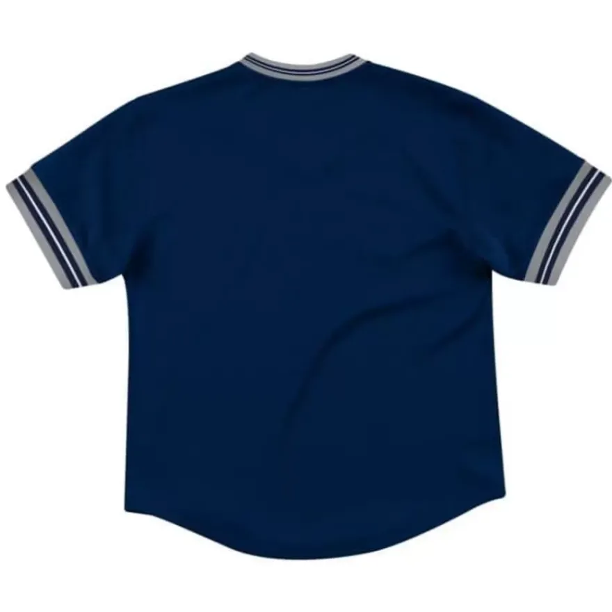 Mitchell & Ness T-Shirts & Tops-Unbeaten Mesh V-Neck Georgetown University