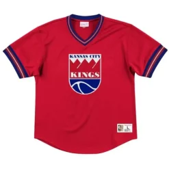 Mitchell & Ness T-Shirts & Tops-Unbeaten Mesh V-Neck Kansas City Kings