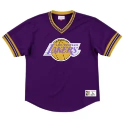 Mitchell & Ness T-Shirts & Tops-Unbeaten Mesh V-Neck Los Angeles Lakers