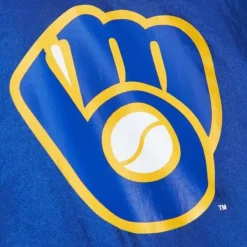 Mitchell & Ness Jackets & Outerwear-Undeniable Full Zip Windbreaker Milwaukee Brewers