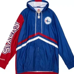 Mitchell & Ness Jackets & Outerwear-Undeniable Full Zip Windbreaker Philadelphia 76Ers