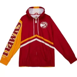 Mitchell & Ness Jackets & Outerwear-Undeniable Full Zip Windbreaker Atlanta Hawks