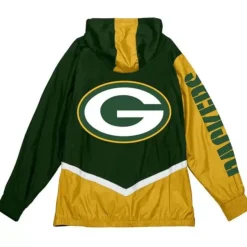Mitchell & Ness Jackets & Outerwear-Undeniable Full Zip Windbreaker Green Bay Packers