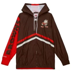 Mitchell & Ness Jackets & Outerwear-Undeniable Full Zip Windbreaker Cleveland Browns