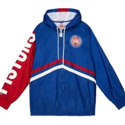 Mitchell & Ness Jackets & Outerwear-Undeniable Full Zip Windbreaker Detroit Pistons