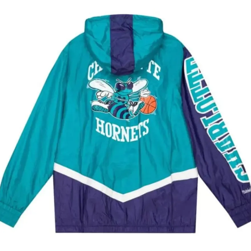 Mitchell & Ness Jackets & Outerwear-Undeniable Full Zip Windbreaker Charlotte Hornets