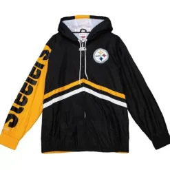Mitchell & Ness Jackets & Outerwear-Undeniable Full Zip Windbreaker Pittsburgh Steelers