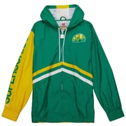 Mitchell & Ness Jackets & Outerwear-Undeniable Full Zip Windbreaker Seattle Supersonics