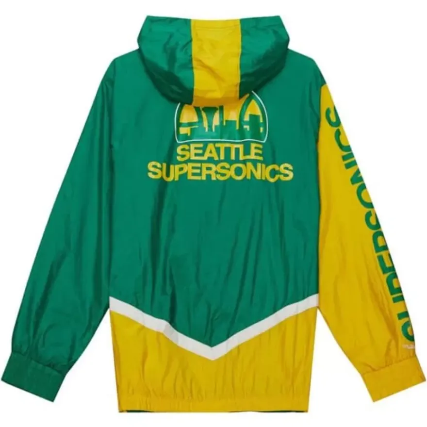 Mitchell & Ness Jackets & Outerwear-Undeniable Full Zip Windbreaker Seattle Supersonics