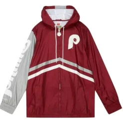 Mitchell & Ness Jackets & Outerwear-Undeniable Full Zip Windbreaker Philadelphia Phillies
