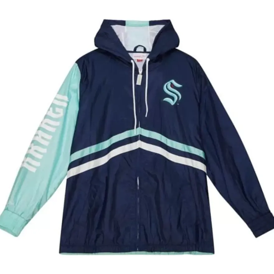 Mitchell & Ness Jackets & Outerwear-Undeniable Full Zip Windbreaker Seattle Kraken