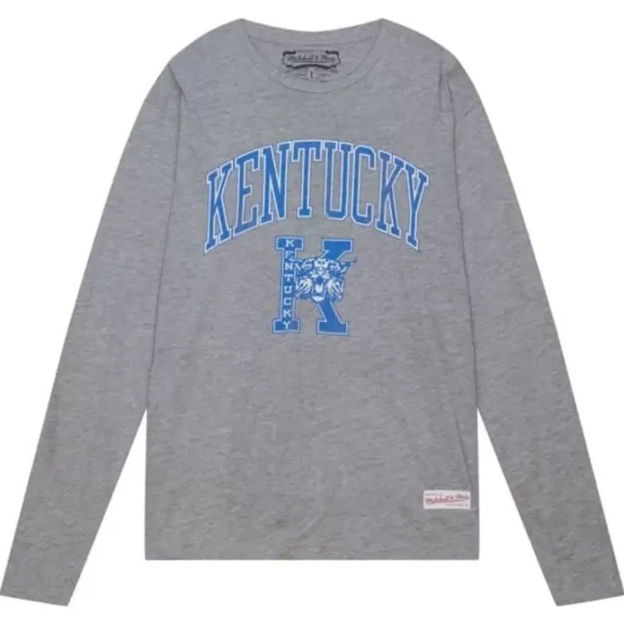 Mitchell & Ness T-Shirts & Tops-University Arch Logo Ls Tee University Of Kentucky