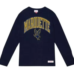 Mitchell & Ness T-Shirts & Tops-University Arch Logo Ls Tee Marquette University