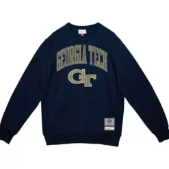 Mitchell & Ness T-Shirts & Tops-University Arch Logo Ls Tee Georgia Tech