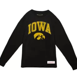 Mitchell & Ness T-Shirts & Tops-University Arch Logo Ls Tee University Of Iowa