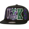 Mitchell & Ness Snapback-Varsity Bust Snapback Hwc Milwaukee Bucks