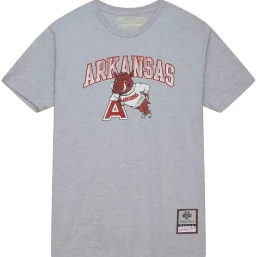 Mitchell & Ness T-Shirts & Tops-Vintage Arch Tee University Of Arkansas