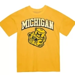 Mitchell & Ness T-Shirts & Tops-Vintage Arch Tee University Of Michigan