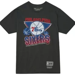 Mitchell & Ness T-Shirts & Tops-Vintage Cracked Tee Philadelphia 76Ers