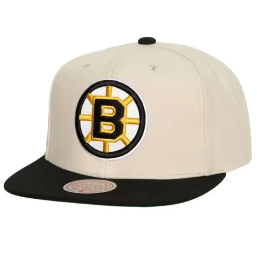 Mitchell & Ness Snapback-Vintage Cream Snapback Boston Bruins