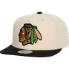 Mitchell & Ness Snapback-Vintage Cream Snapback Chicago Blackhawks