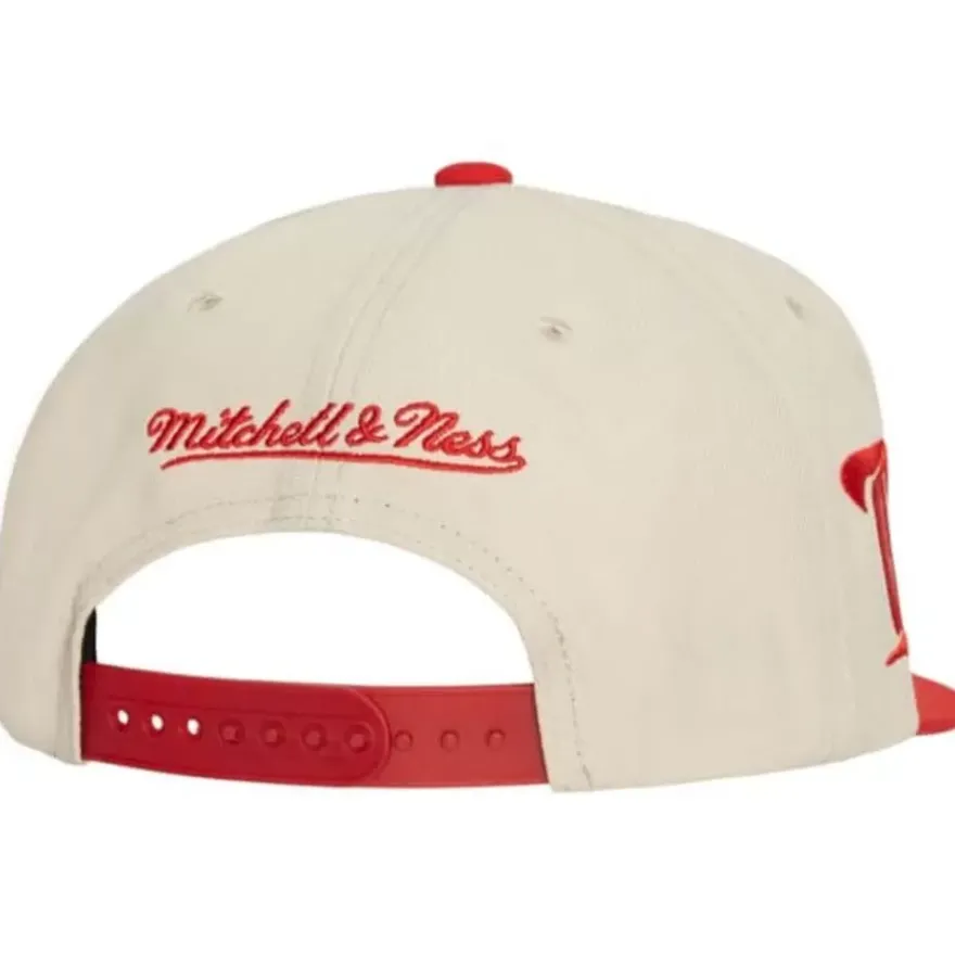 Mitchell & Ness Snapback-Vintage Cream Snapback Detroit Red Wings