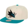 Mitchell & Ness Snapback-Vintage Cream Snapback San Jose Sharks