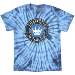 Mitchell & Ness T-Shirts & Tops-Vintage Logo Tie Dye Tee Charlotte Fc