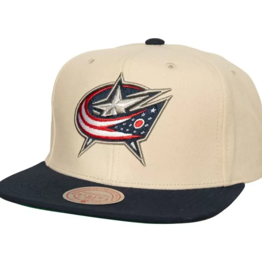 Mitchell & Ness Snapback-Vintage Off-White Snapback Columbus Blue Jackets