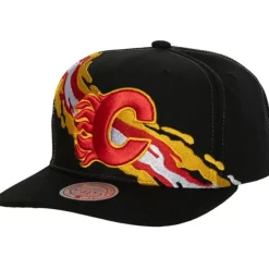 Mitchell & Ness Snapback-Vintage Paintbrush Snapback Calgary Flames