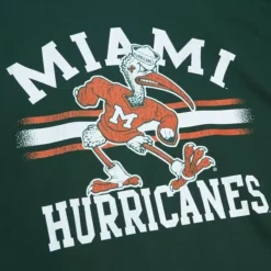 Mitchell & Ness T-Shirts & Tops-Vintage Stripes Tee University Of Miami